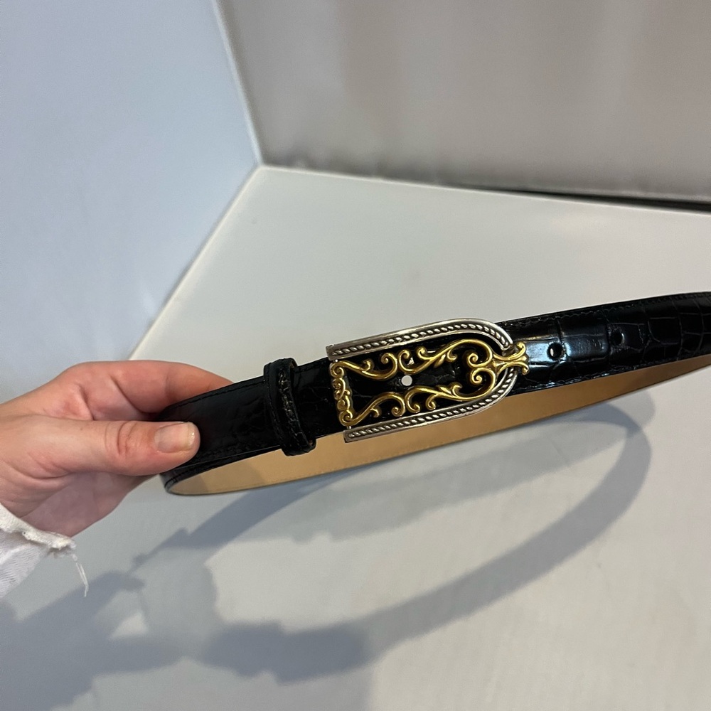 BRIGHTON Black Belt C6803 Women Sz ML 32 Crafted U.S.A